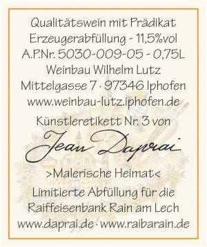 Weinetikett Hinterseite
