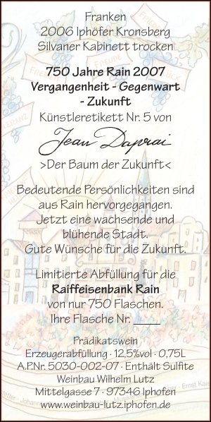 Weinetikett Hinterseite
