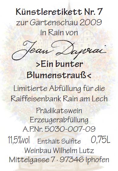 Weinetikett Hinterseite